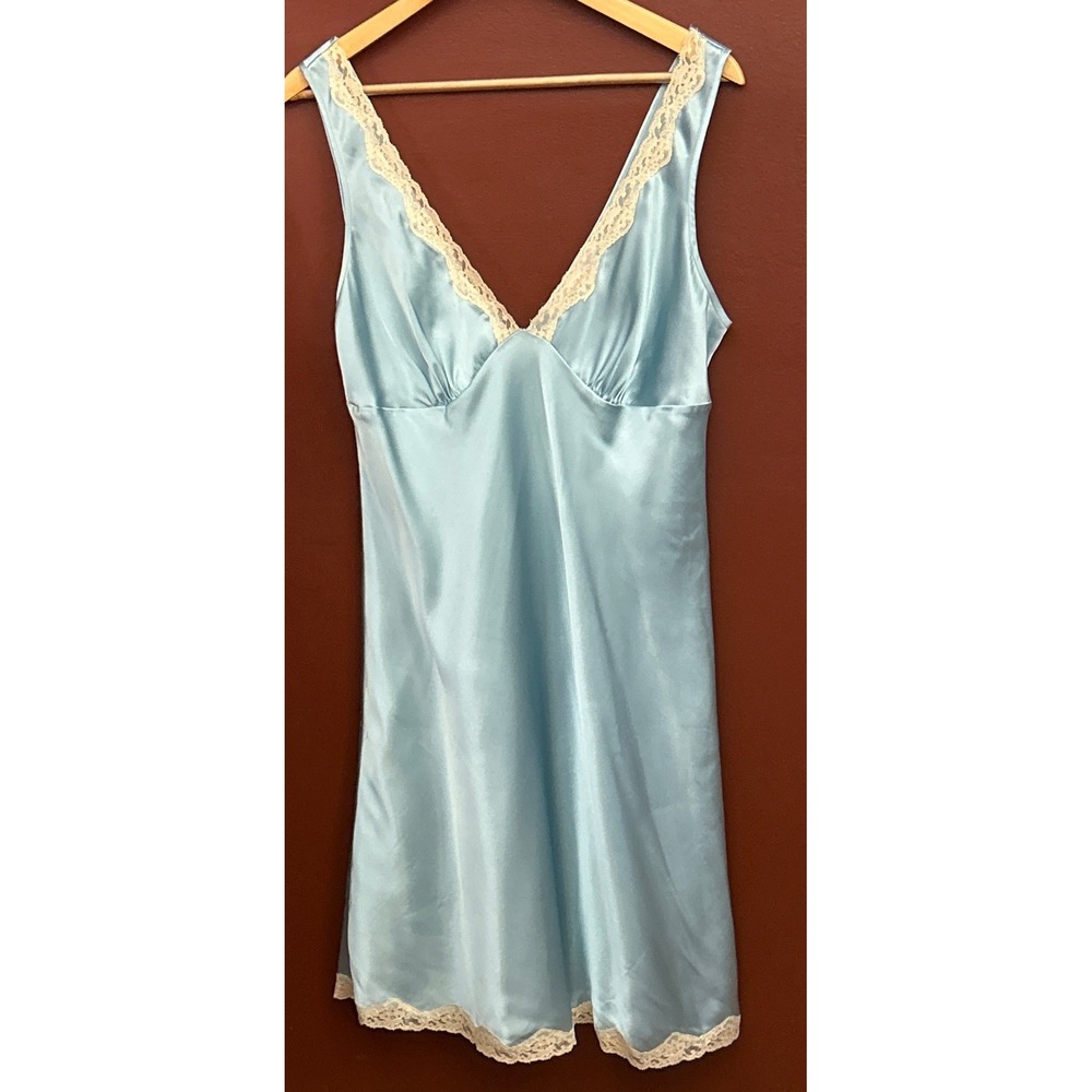 2000s Victorias Secret Satin Slip Dress Coquette Balletcore Romantic Sleepwear